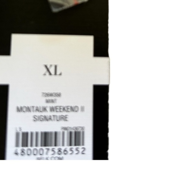 4/$20 Crown & Ivy gingham mint and white ruffle cold  shoulder top- size XL- NWT - Picture 5 of 11